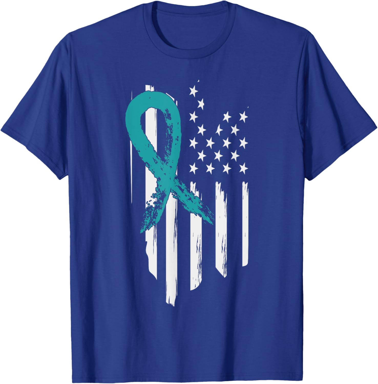USA Flag PTSD Awareness T-Shirt - T-Shirt | Royal