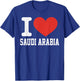 I Love Saudi Arabia Heart Souvenir Lovers Pride Travel T-Shirt - T-Shirt | Royal