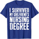 Grunge I Survived My Girlfriend Nursing Degree ER Nursing T-Shirt - T-Shirt | Royal