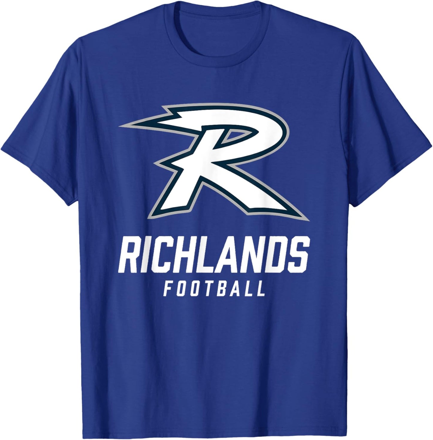 Richlands Tornadoes Logo Football Team HS T-Shirt - T-Shirt | Royal