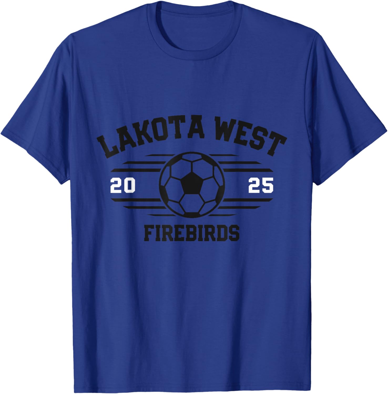 Lakota West Firebirds Soccer Ball 2025 T-Shirt - T-Shirt | Royal