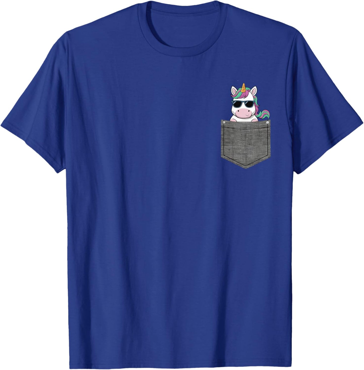 Unicorn in Pocket T-Shirt - T-Shirt | Royal