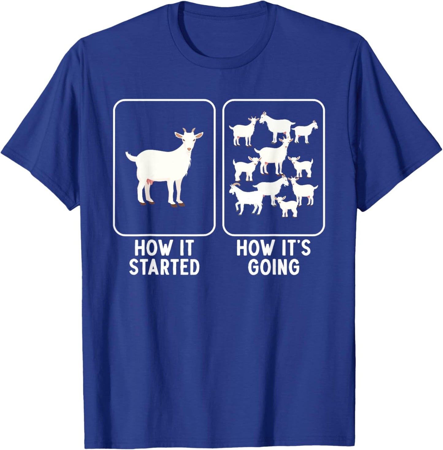 Goat Design Women Goat Themed Domestic Goat Lover T-Shirt - T-Shirt | Royal