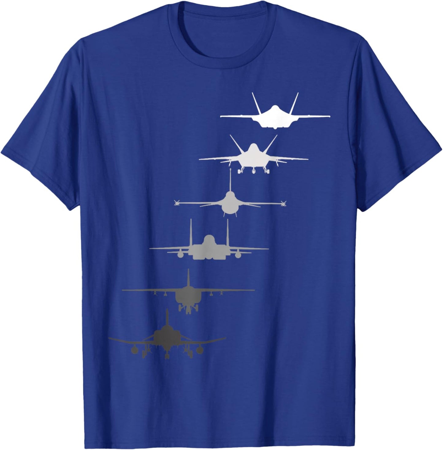 Air Force Fighter F-4 F-111 F-15 F-16 F-22 F-35 Veterans Day T-Shirt - T-Shirt | Royal