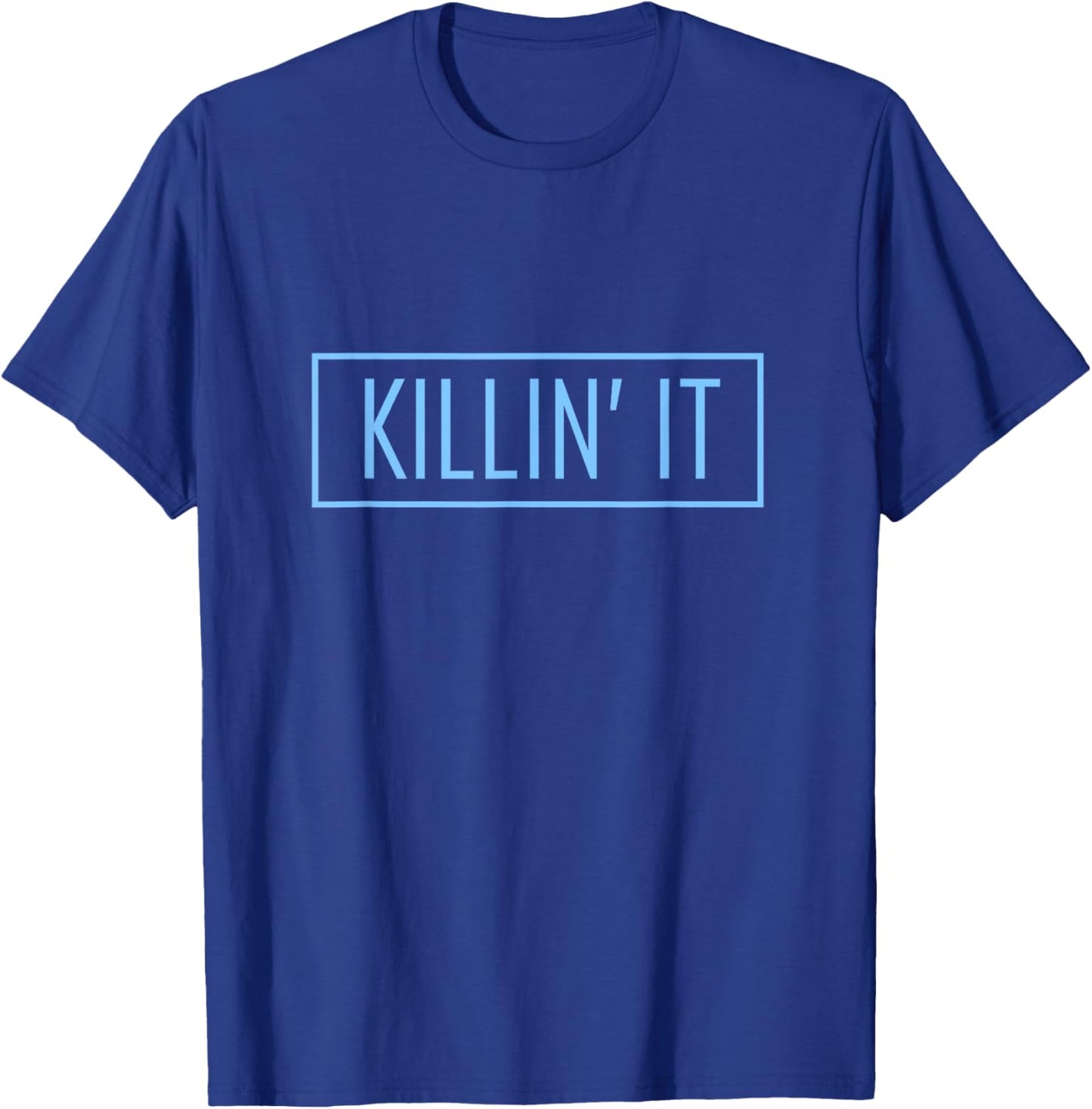 Blue Killin' Blue Color Graphic T-Shirt - T-Shirt | Royal