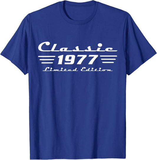 Classic 49 Birthday Decorations Men 49yr 1977 49th Birthday T-Shirt - T-Shirt | Royal