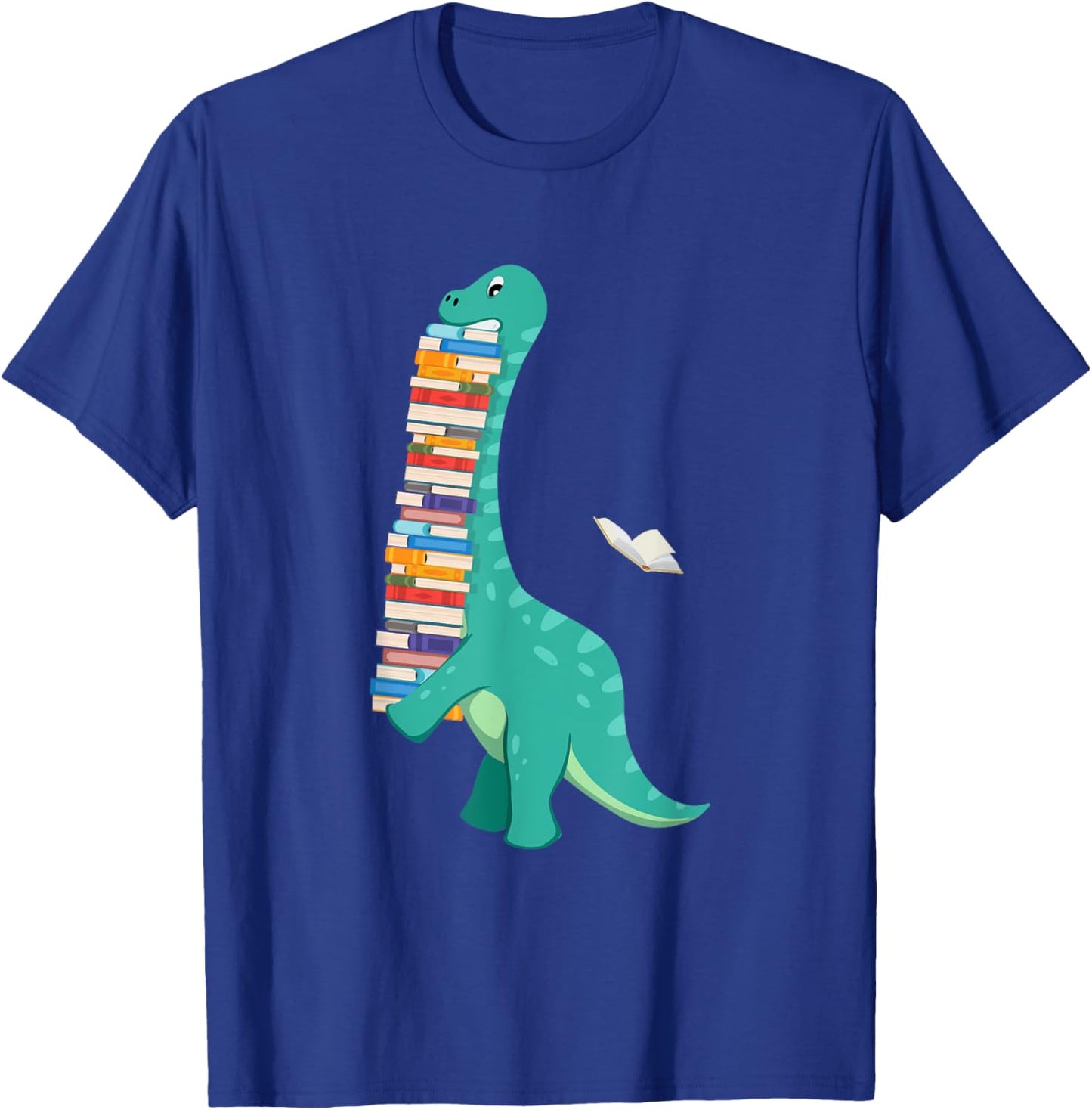 Book Dinosaur - Book Lover Reading Bookworm Reader T-Shirt - T-Shirt | Royal
