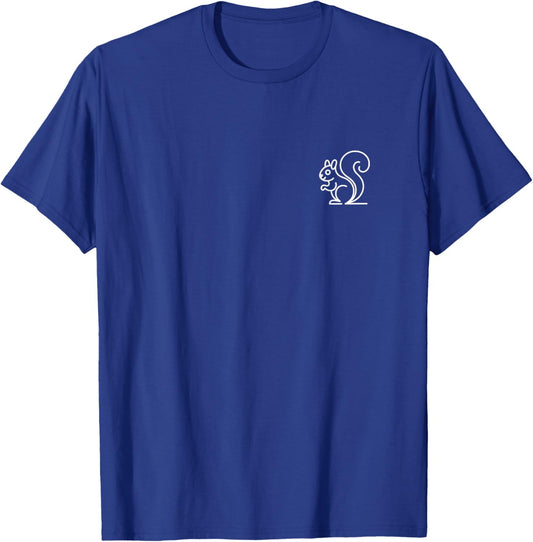 Squirrel Minimalist Badge Patch Line Art T-Shirt - T-Shirt | Royal