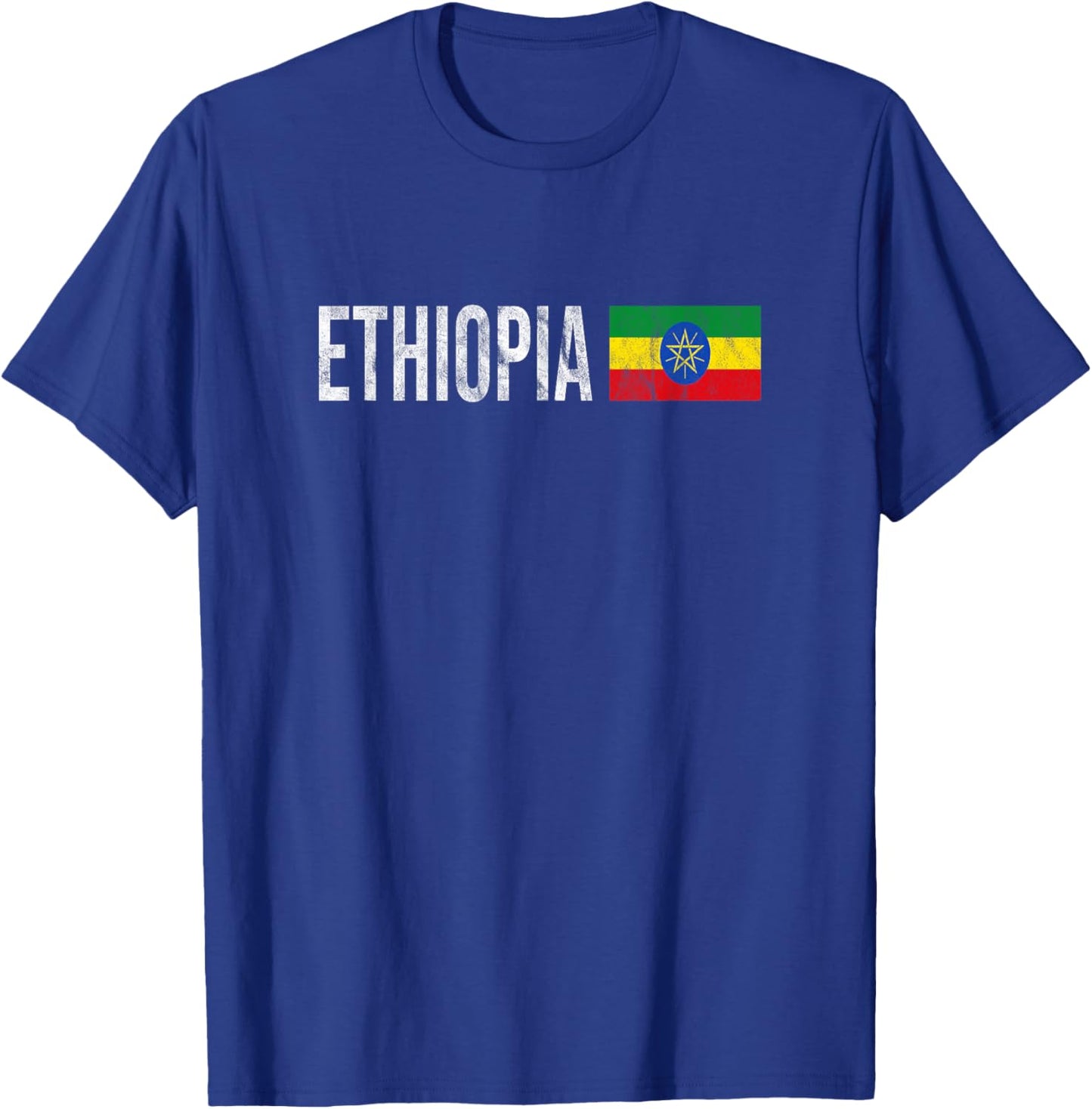 Ethiopia Flag Souvenir - Retro Ethiopian Design T-Shirt - T-Shirt | Royal