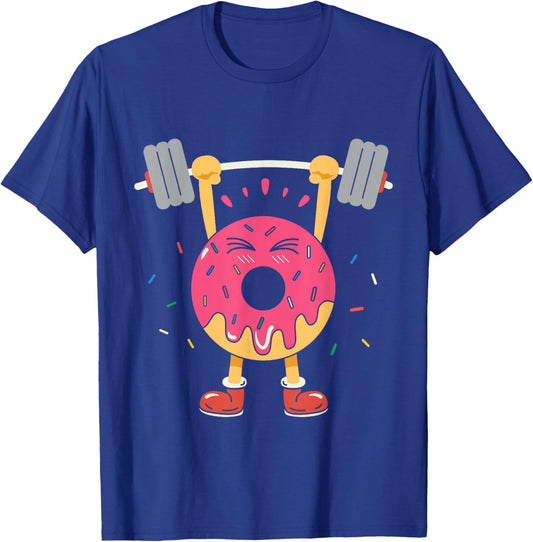 Weightlifting Funny Fitness Workout Gym Donut Lover Gift T-Shirt - T-Shirt | Royal