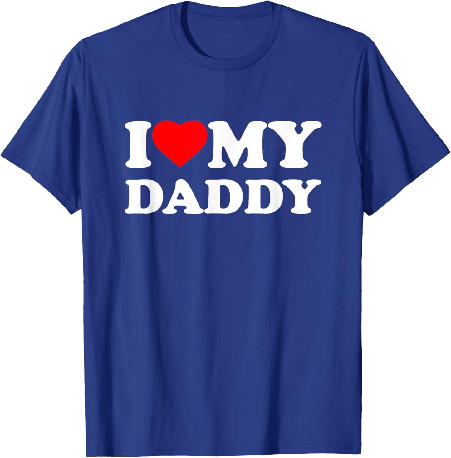 I Love My Daddy Heart Family T-Shirt - T-Shirt | Royal