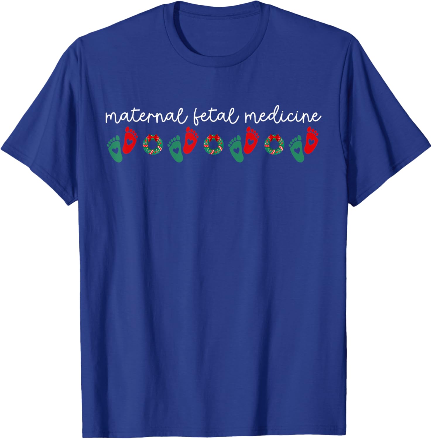 Maternal Fetal Medicine Medicine Sonographer OBGYN Christmas T-Shirt - T-Shirt | Royal