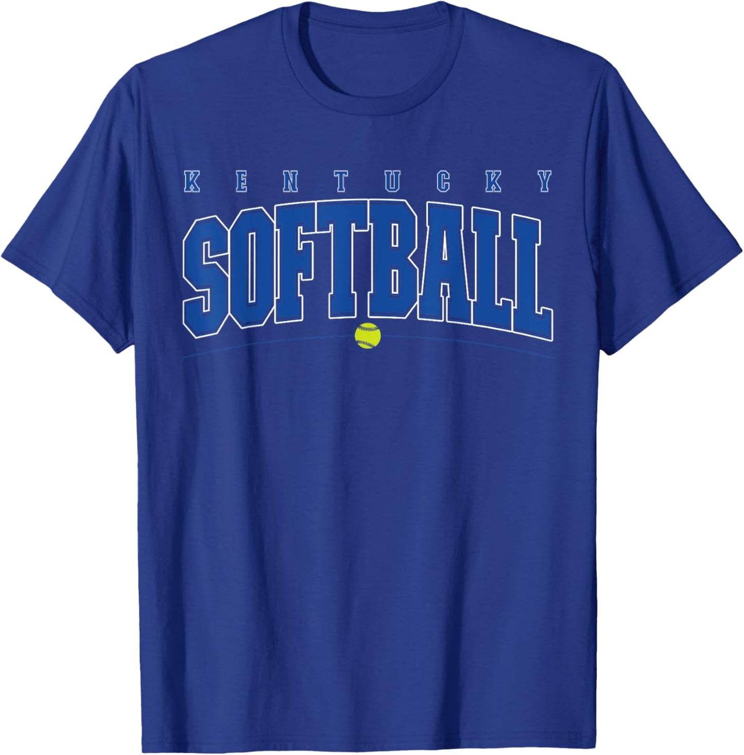 Kentucky Softball Vintage Kids Team Retro Softball Fan T-Shirt - T-Shirt | Royal