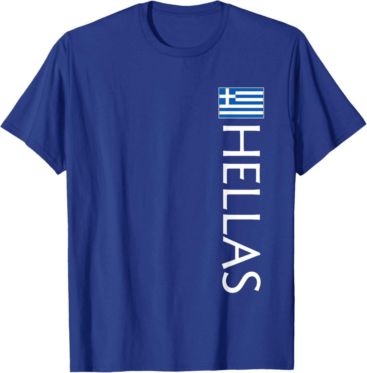 Hellas Greece Athletic Sports Greek Jersey Vertical Style T-Shirt - T-Shirt | Royal