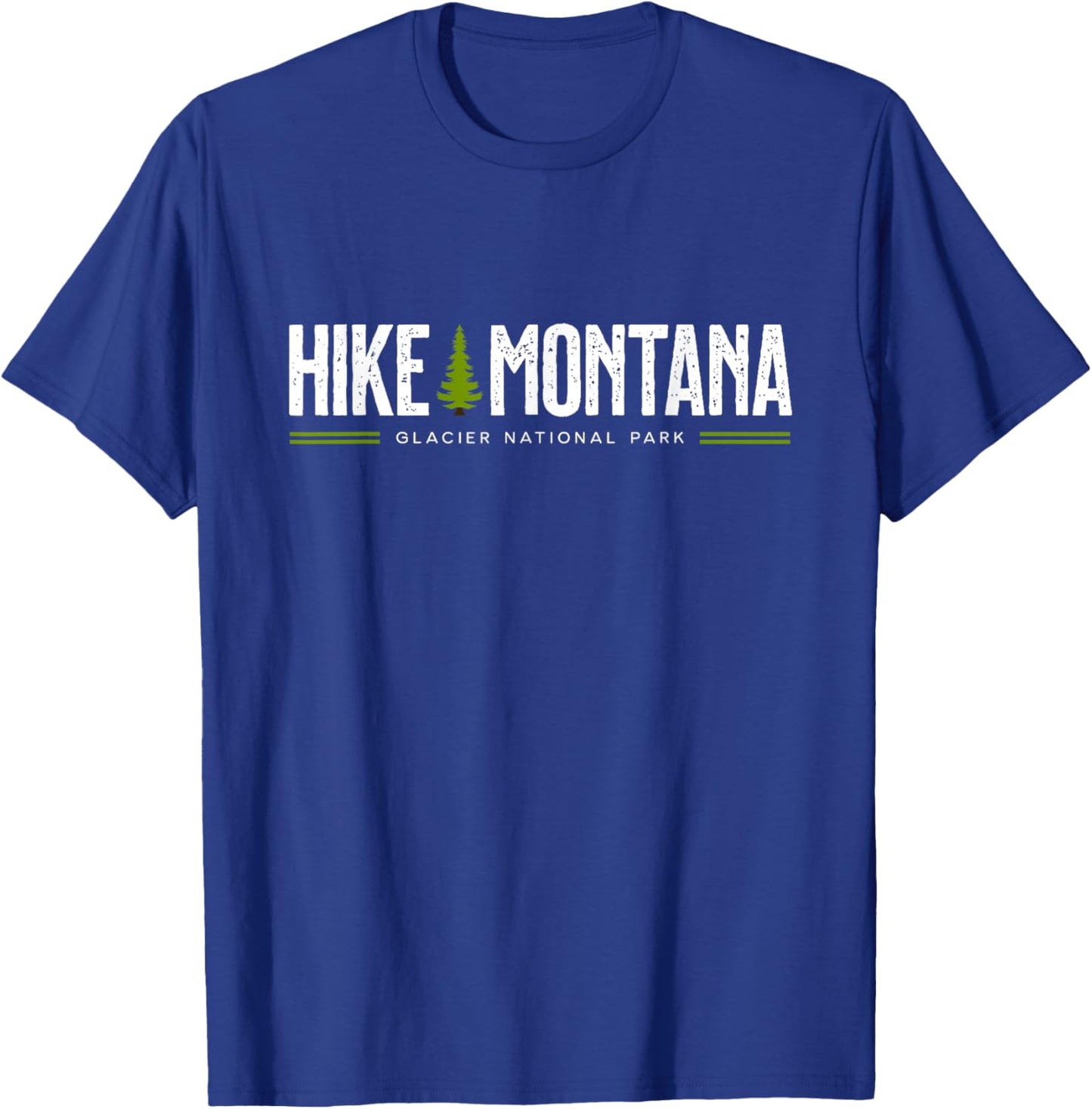 Montana Glacier National Park Hike Tree Retro Graphic T-Shirt - T-Shirt | Royal