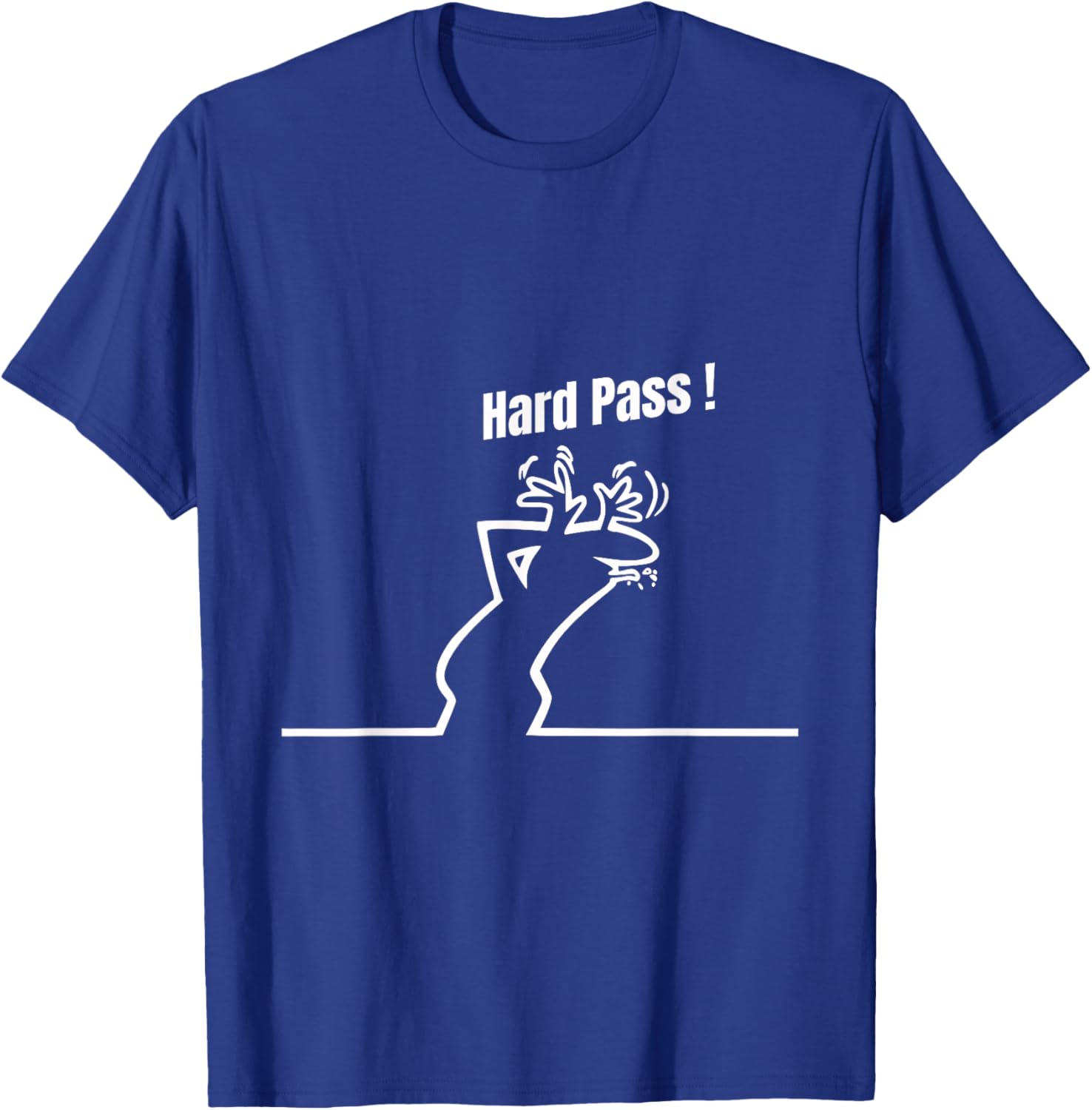 Hard Pass Design Inspired by the Iconic La Linea Style T-Shirt - T-Shirt | Royal