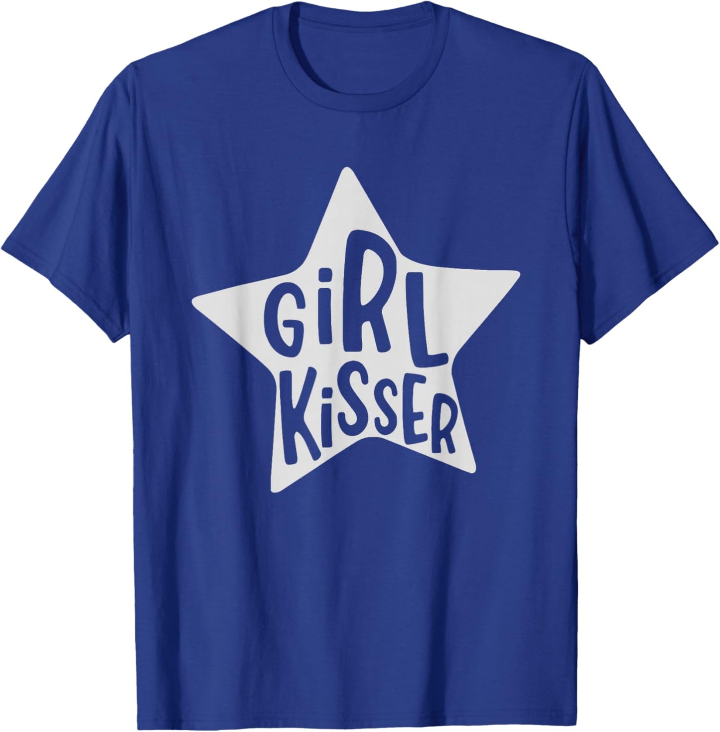 Vintage Retro Girl Kisser Heart Love Lesbians LGBT Pride T-Shirt - T-Shirt | Royal