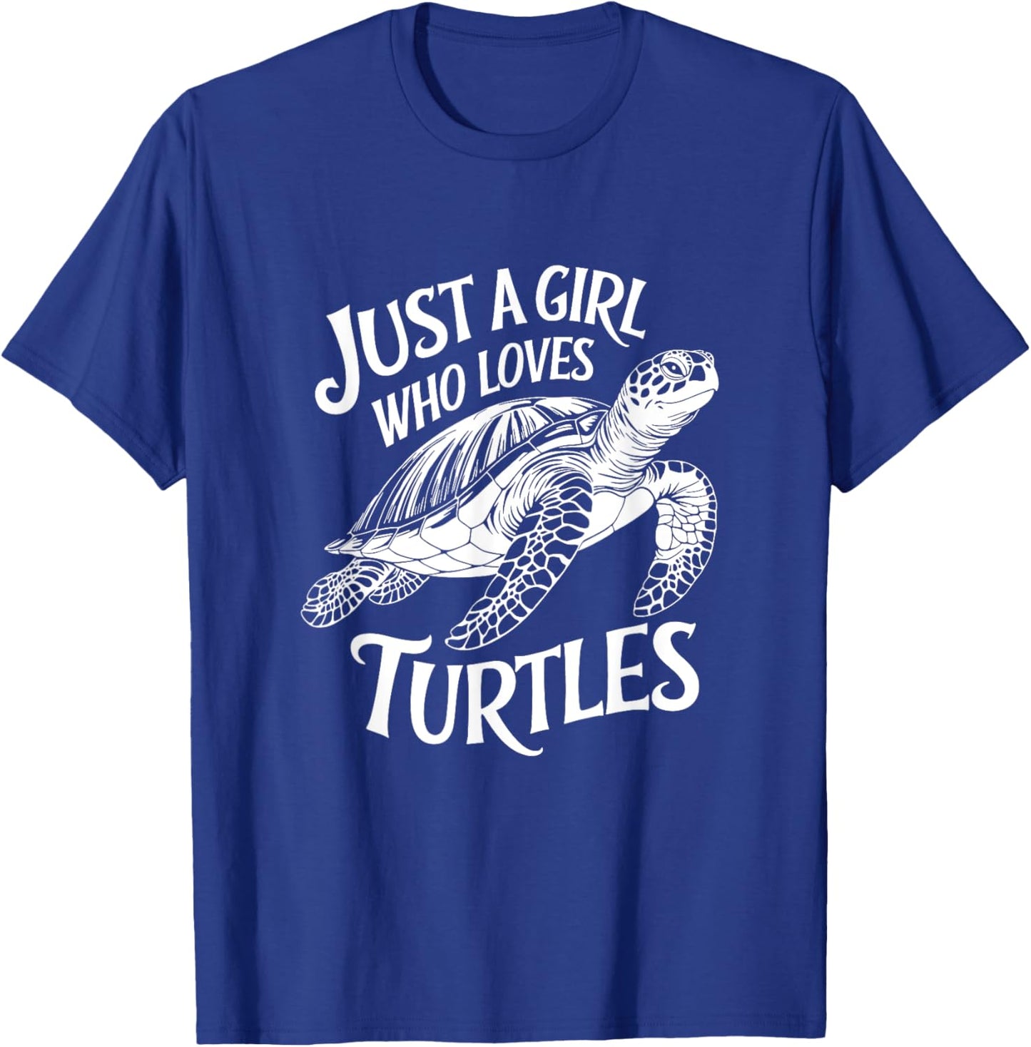 Just a Girl Who Loves Turtles Gift Girls Teens T-Shirt - T-Shirt | Royal