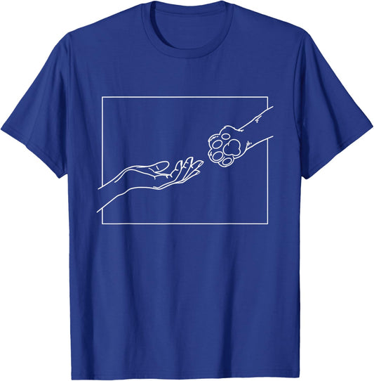 Hand And Paw - Dog Lover Dog Mom Dog Dad Dog Owner T-Shirt - T-Shirt | Royal