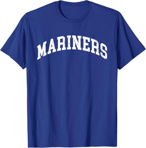 Mariners Arch Vintage Retro College Athletic Sports T-Shirt - T-Shirt | Royal