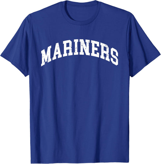 Mariners Arch Vintage Retro College Athletic Sports T-Shirt - T-Shirt | Royal