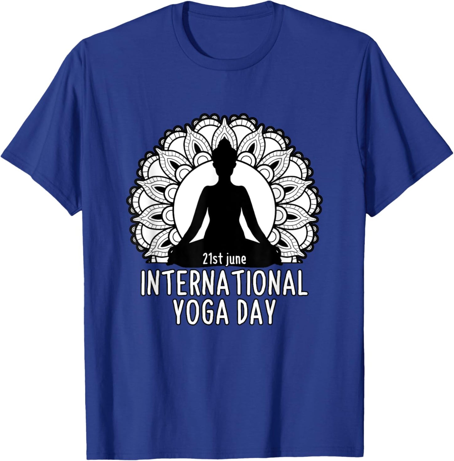 International Yoga Day Healthy Lifestyle T-Shirt - T-Shirt | Royal