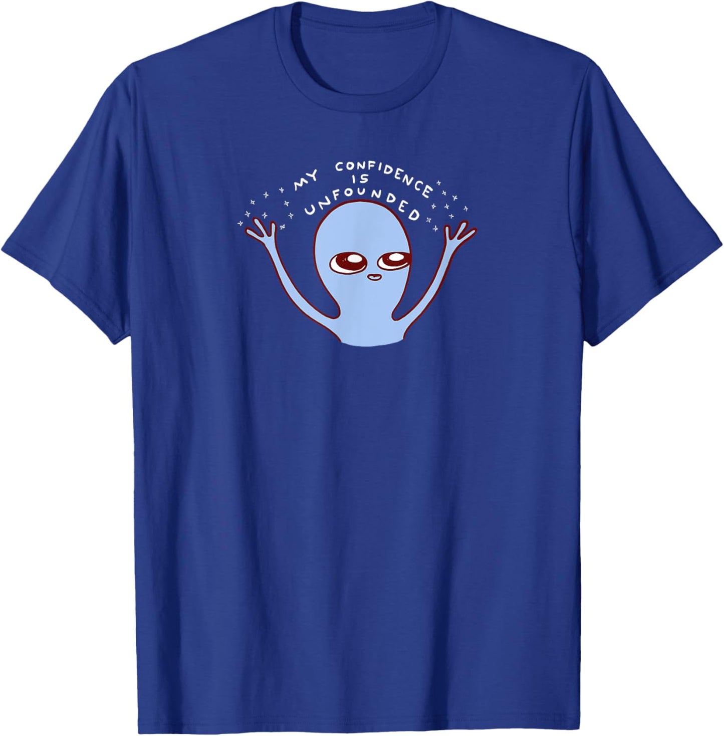 Threadless Nathan W. Pyle Strange Planet Confidence Graphic T-Shirt - T-Shirt | Royal