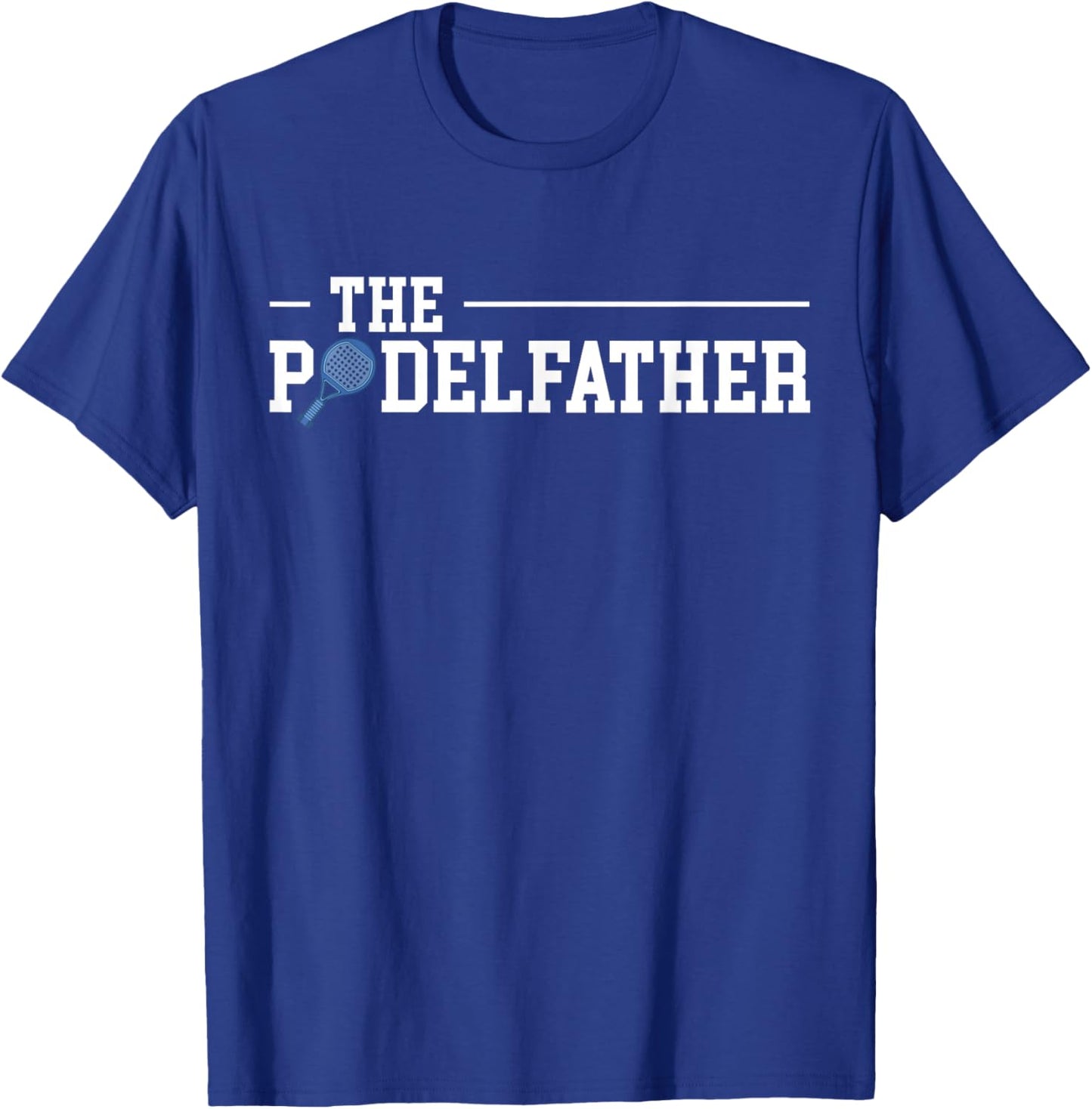 The PadelFather Dad Fathers Day Racquet Paddle T-Shirt - T-Shirt | Royal