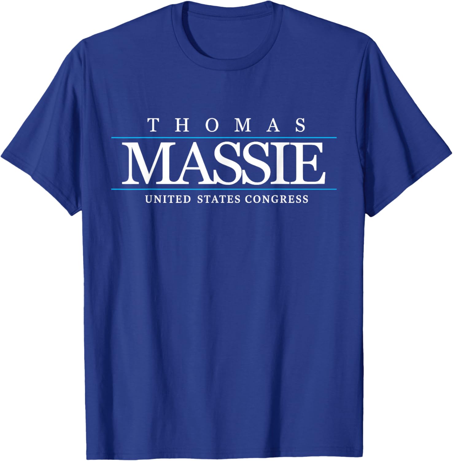Thomas Massie United States Congress T-Shirt - T-Shirt | Royal