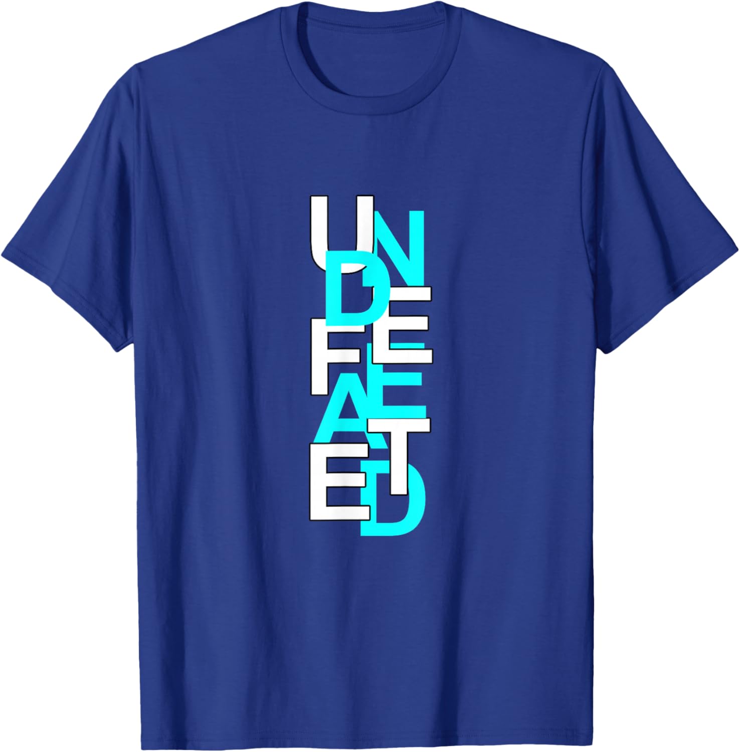 Turquoise Color Undefeated Turquoise Graphic T-Shirt - T-Shirt | Royal