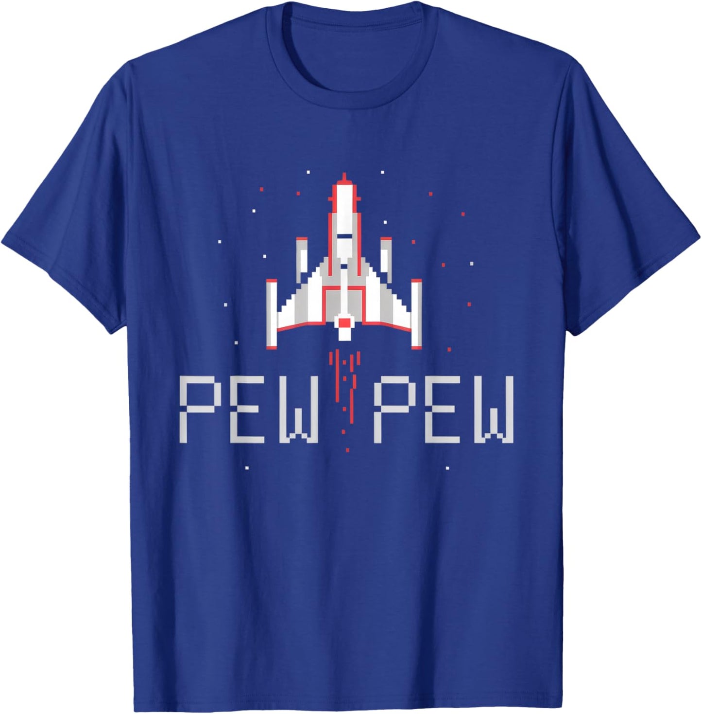 Pew Pew Gamer Vintage 80's 90's Arcade Gaming Lover T-Shirt - T-Shirt | Royal