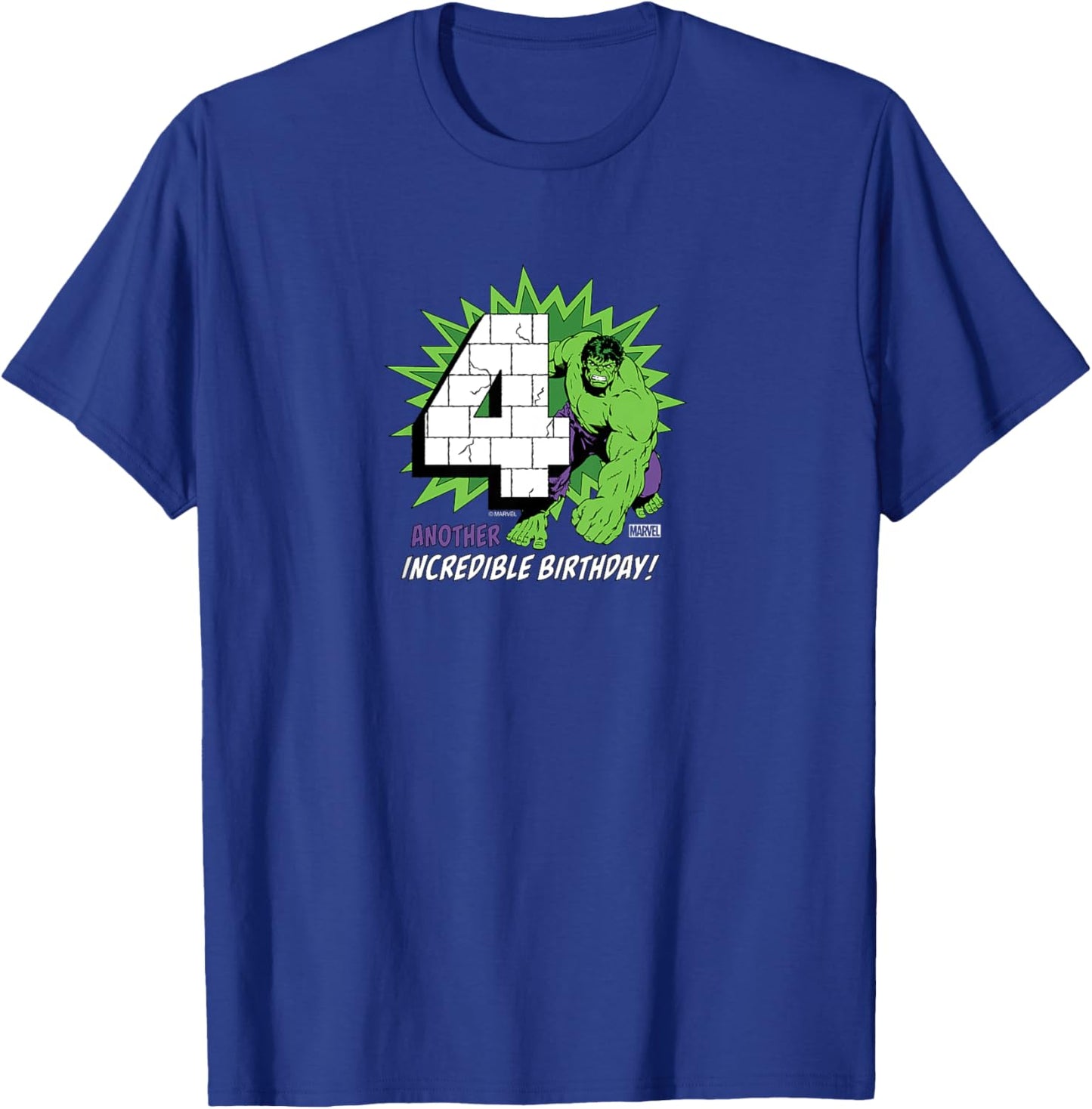 Hulk - 4th Birthday T-Shirt - T-Shirt | Royal
