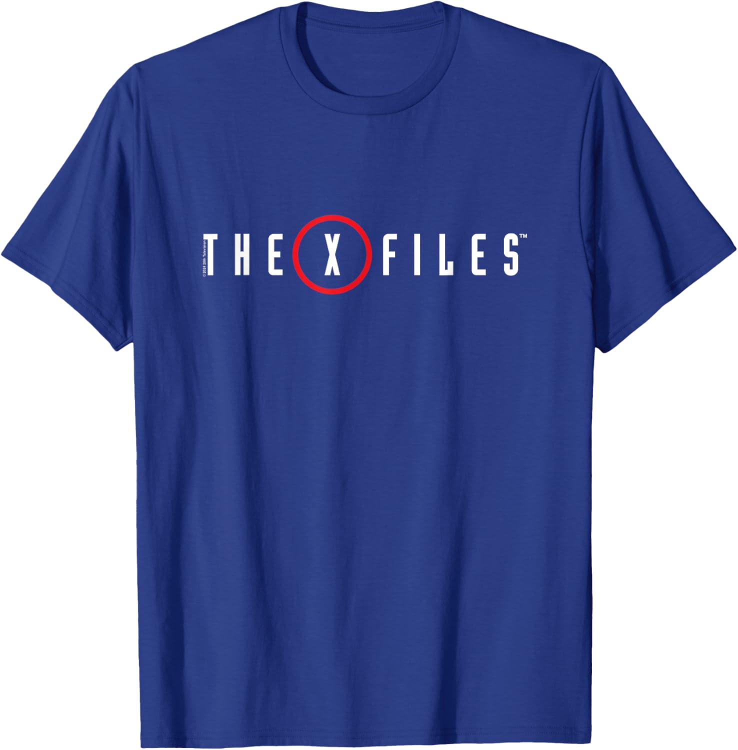 X-Files Iconic Big Chest Text Logo V3 T-Shirt - T-Shirt | Royal