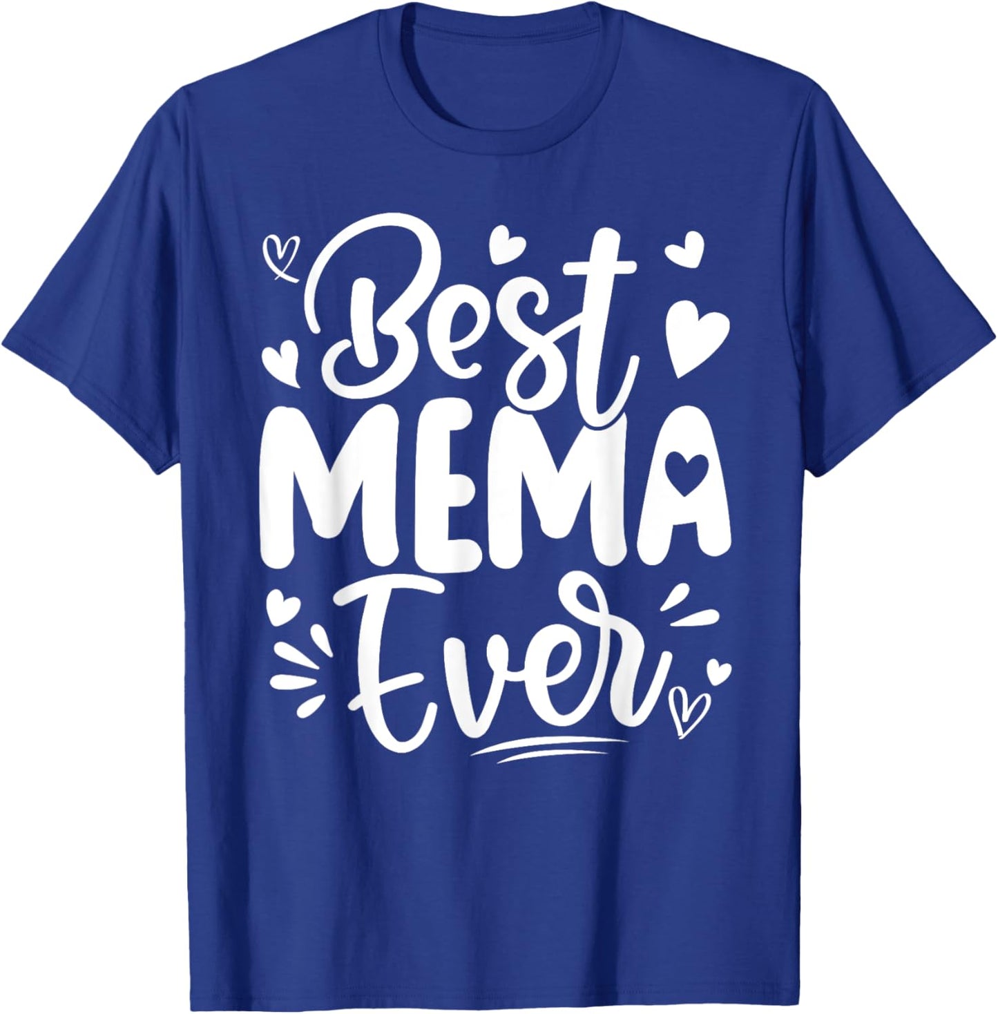 Best Mema Ever Heart Mama Grandma Mother's Day Women T-Shirt - T-Shirt | Royal