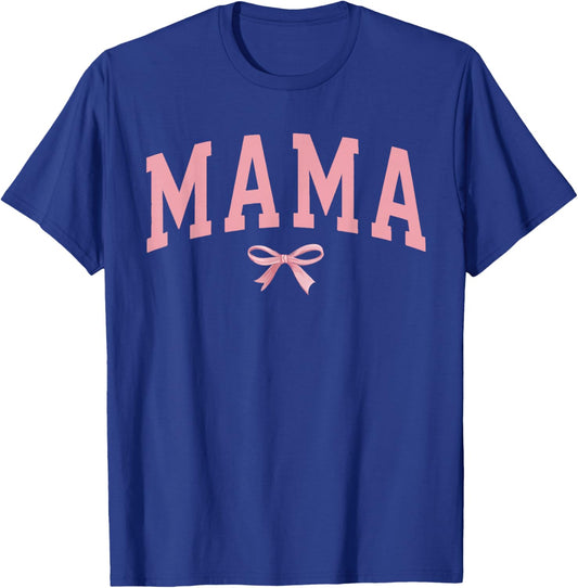 Coquette Bow Mama Shirt Mom Mother's Day Cute T-Shirt - T-Shirt | Royal