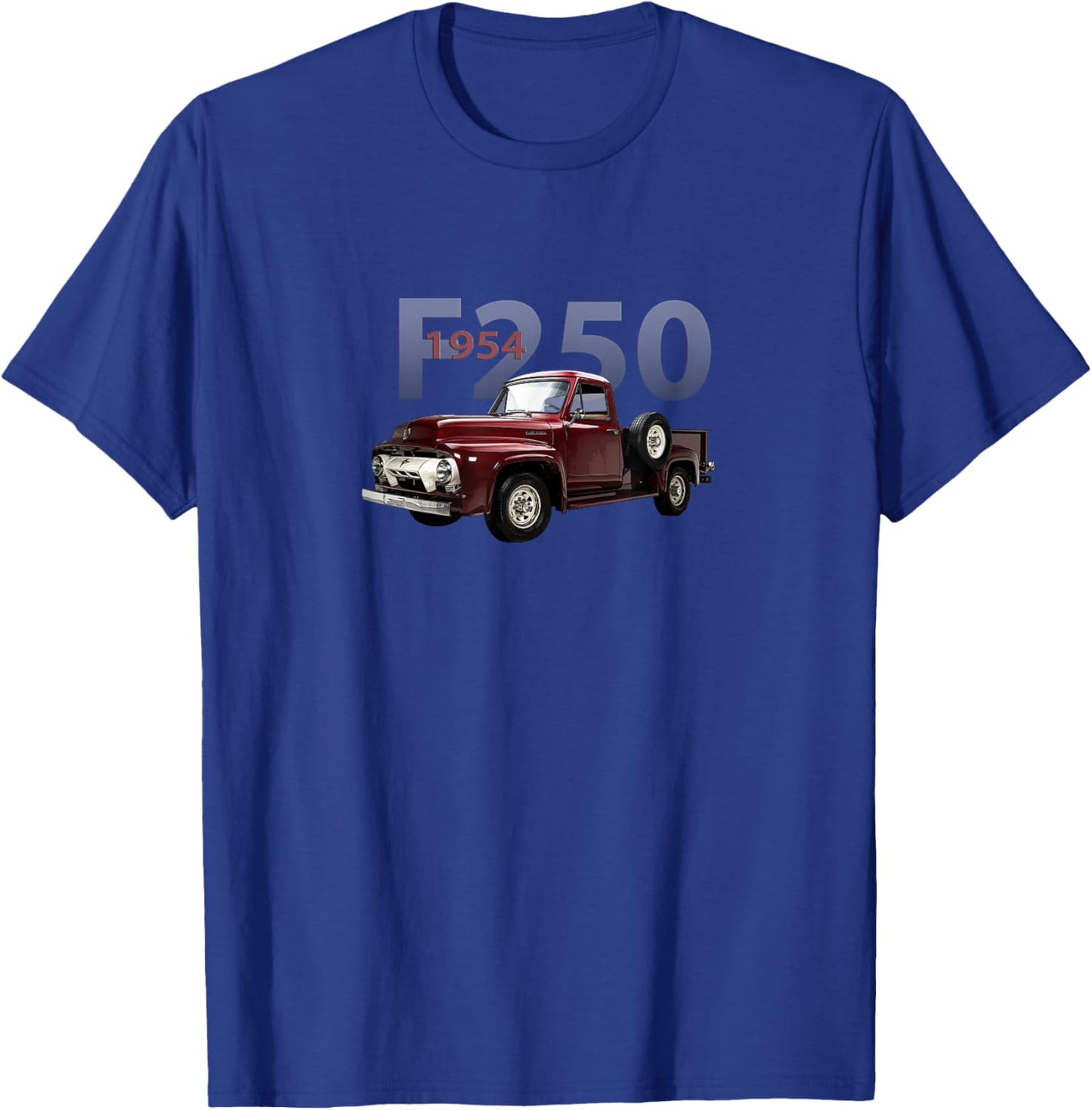 A Vintage 1954 F250 Pickup Truck, American Truck Culture T-Shirt - T-Shirt | Royal