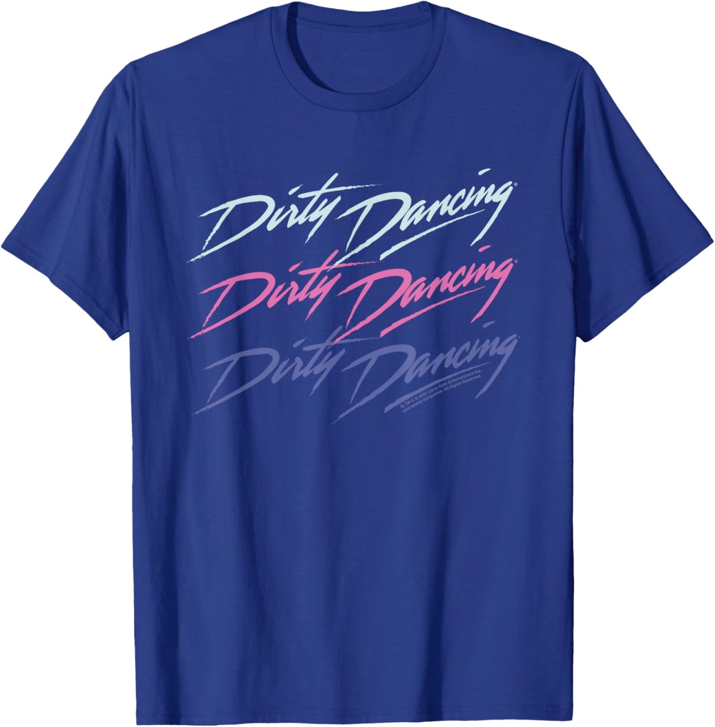Dirty Dancing Classic Trio Text Logo T-Shirt - T-Shirt | Royal