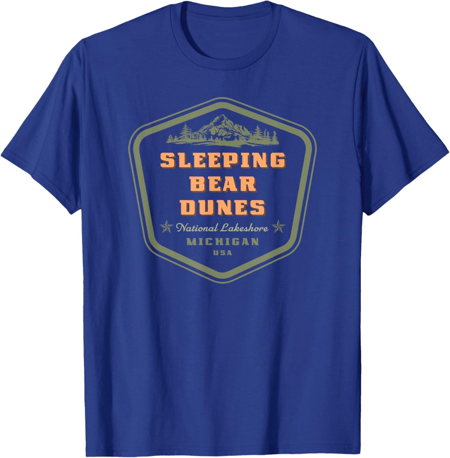 Sleeping Bear Dunes National Lakeshore Michigan Vintage T-Shirt - T-Shirt | Royal