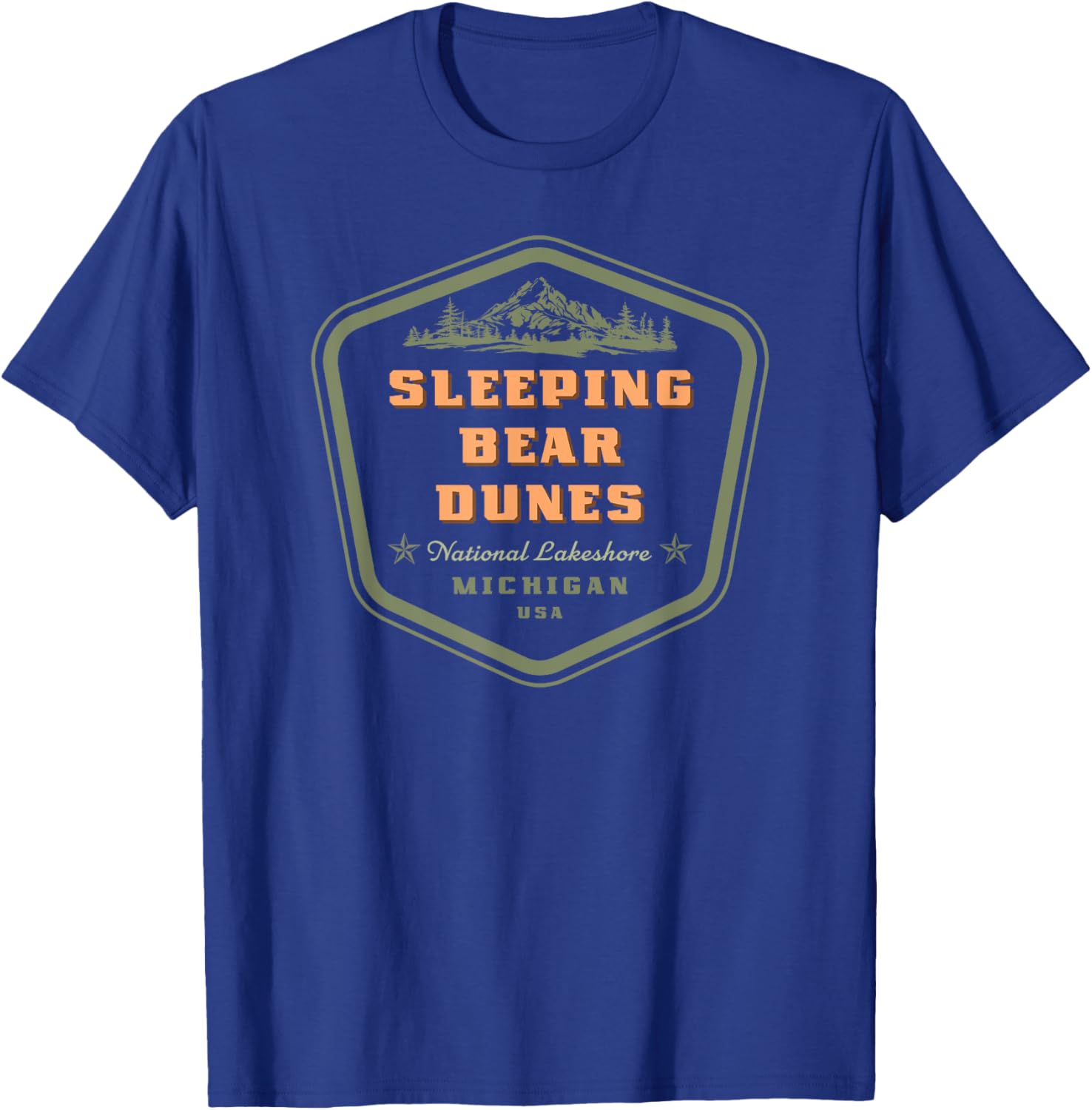 Sleeping Bear Dunes National Lakeshore Michigan Vintage T-Shirt - T-Shirt | Royal