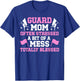 Guard Mom Totally Blessed Mom Of A Color Guard Member T-Shirt - T-Shirt | Royal