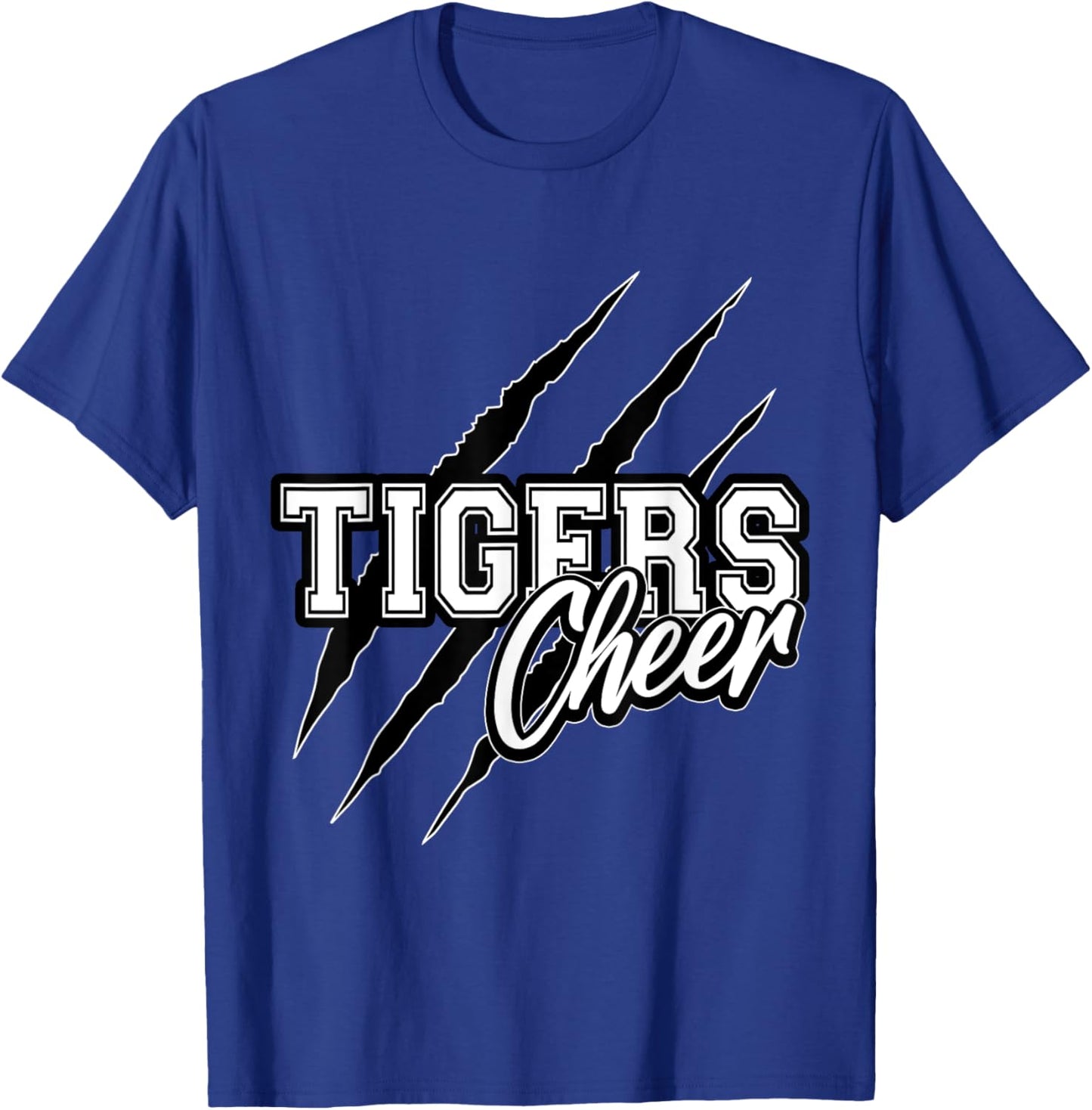 Tigers Cheer Back To School Cheerleading Team Spirit T-Shirt - T-Shirt | Royal