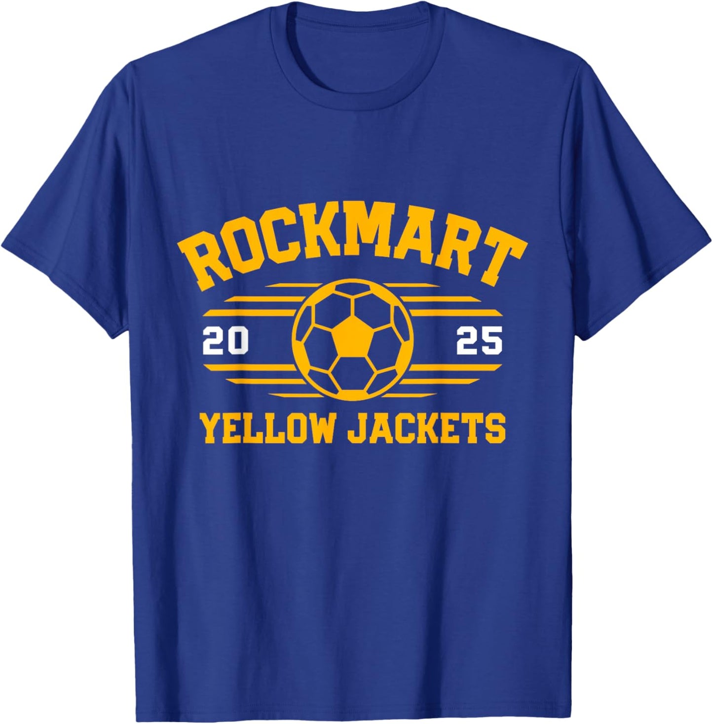 Rockmart Yellow Jackets Soccer Ball 2025 T-Shirt - T-Shirt | Royal