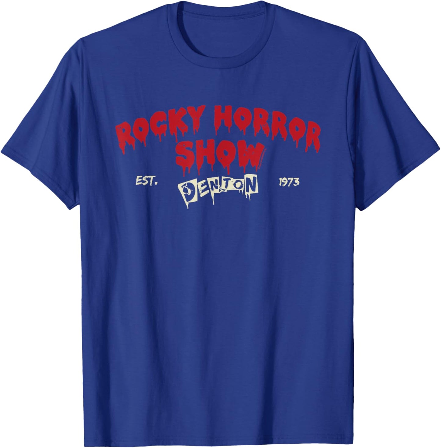 Rocky Horror Show Est.1973 Denton Light Print T-Shirt - T-Shirt | Royal