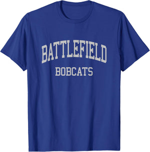 Battlefield High School HS Haymarket VA Retro Sports T-Shirt - T-Shirt | Royal