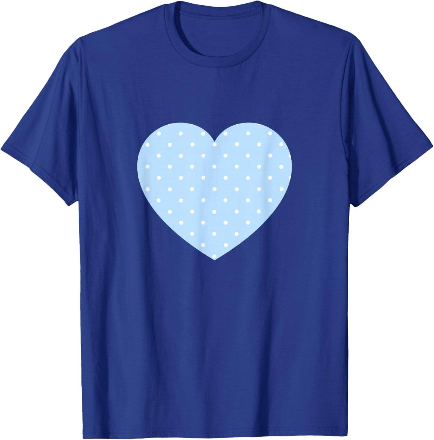 Light Blue Polka Dot Pattern Cute Minimalist Graphic T-Shirt - T-Shirt | Royal