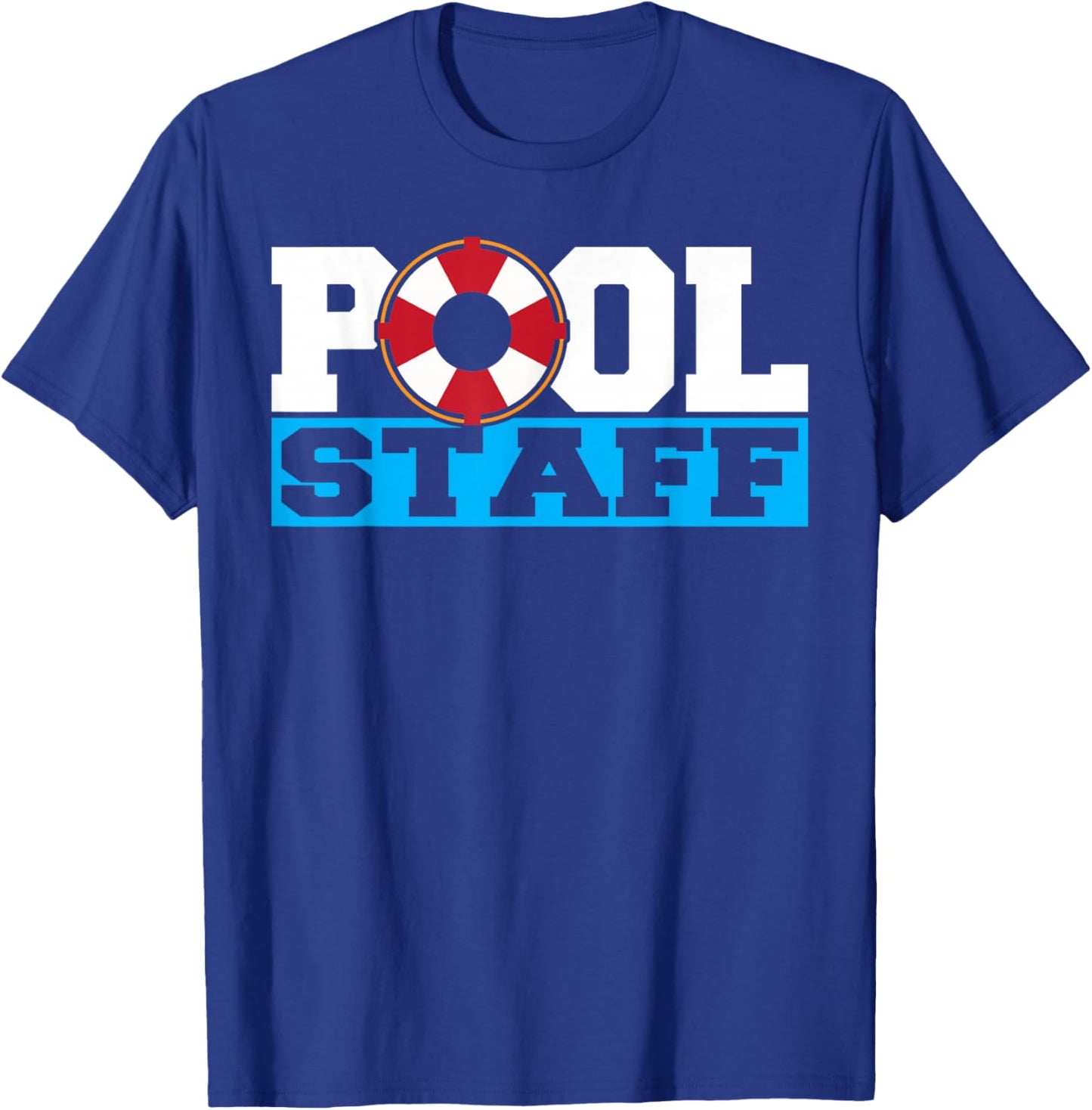 Pool Staff Kids Life Guard Boys Men Swimming Pool T-Shirt - T-Shirt | Royal