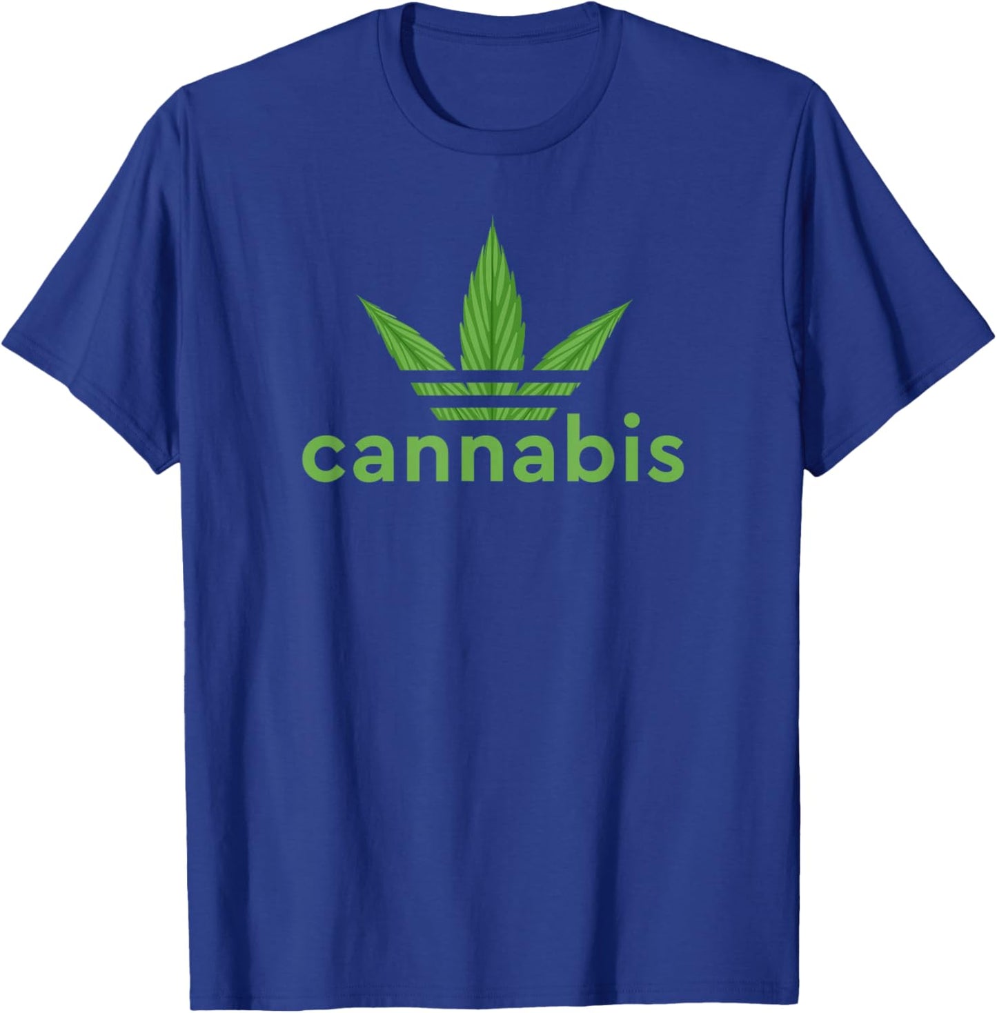 Cannabis Leaf Sport Design T-Shirt - T-Shirt | Royal