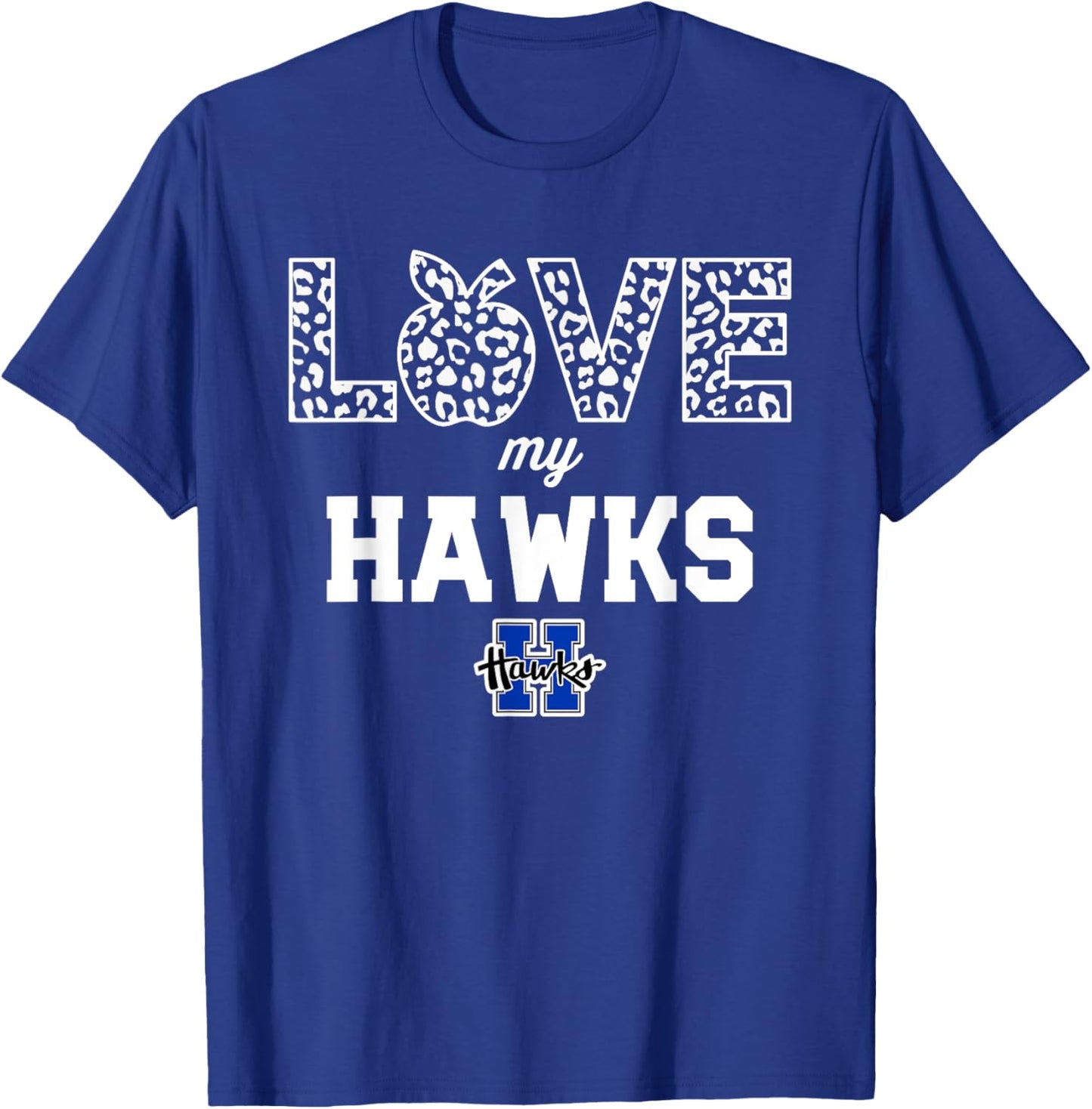 Hillsboro Hawks Logo Love My Team HS T-Shirt - T-Shirt | Royal