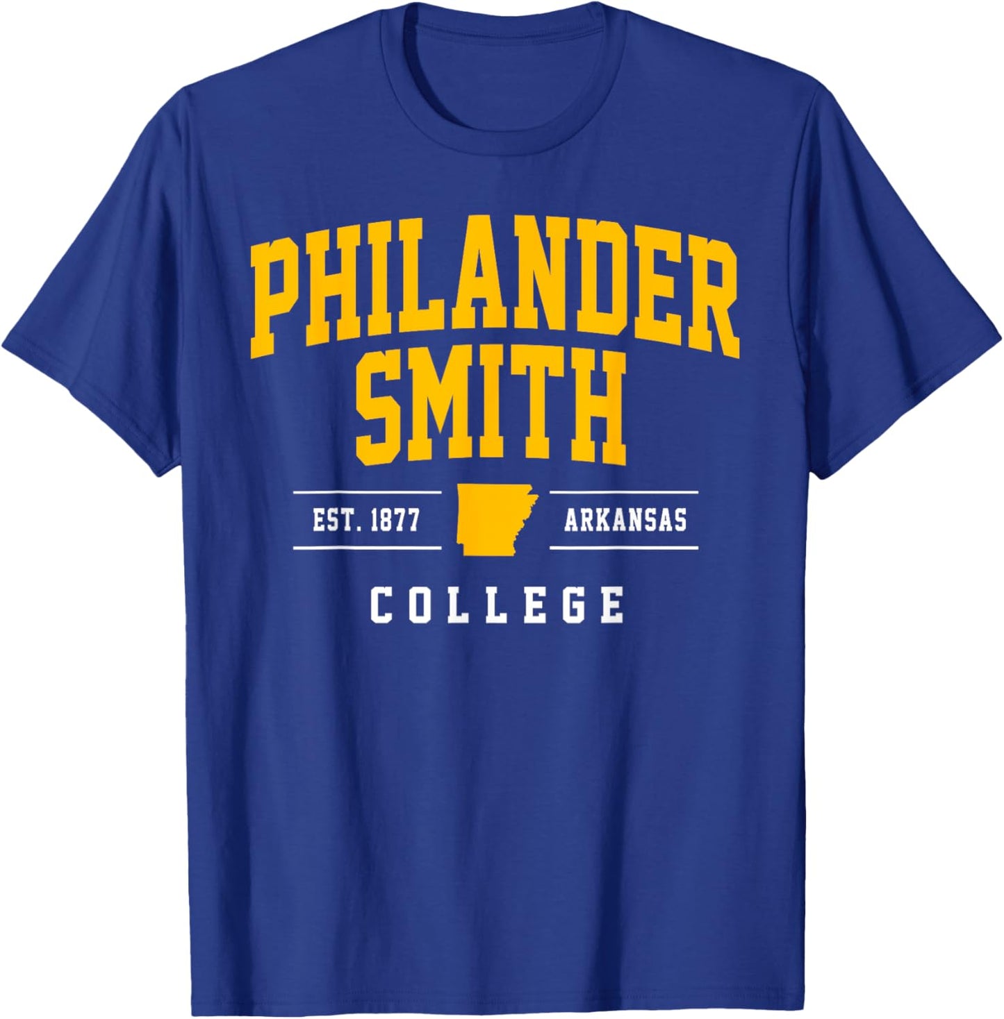 Philander Smith College Arch Vintage Design Men Women T-Shirt - T-Shirt | Royal