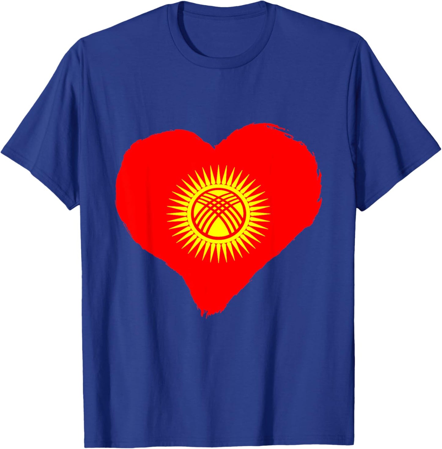 Kyrgyzstani Kyrgyz Republic Kyrgyz Heart Kyrgyzstan Flag T-Shirt - T-Shirt | Royal